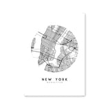 Póster mapa nueva york