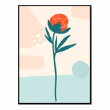 Póster ilustración flor colores