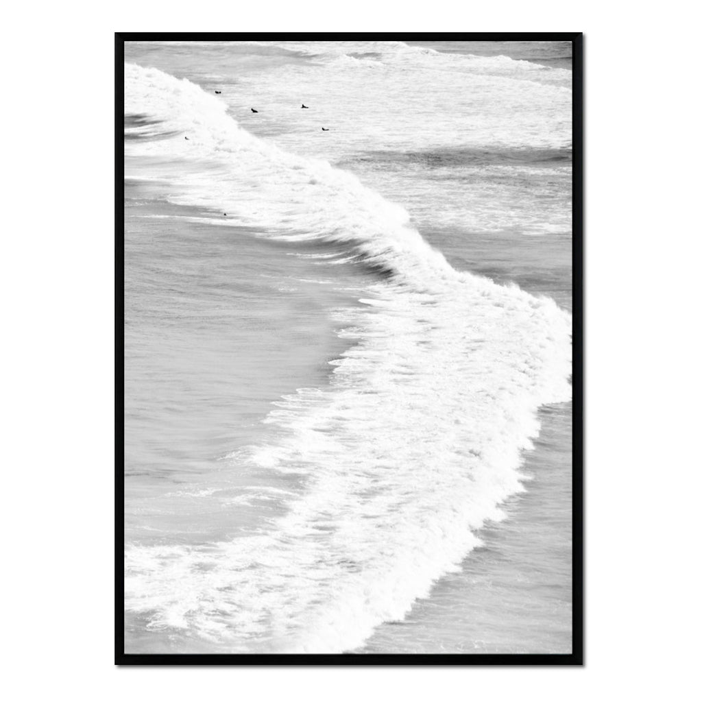Póster olas blanco y negro