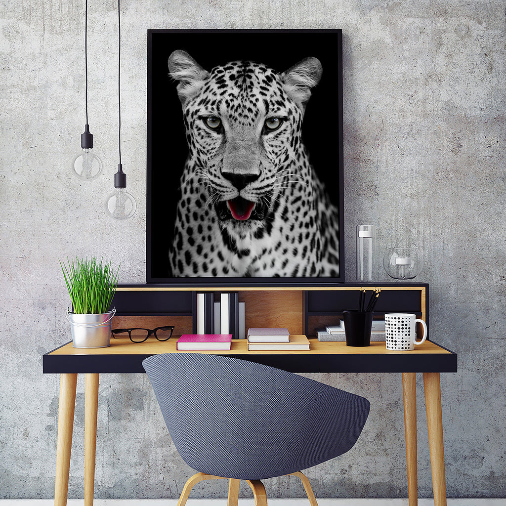 Póster retrato leopardo