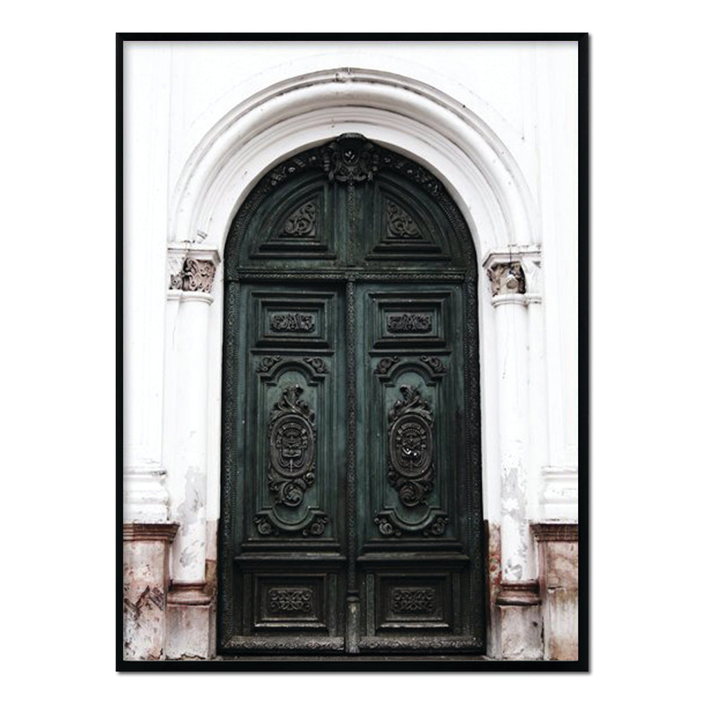 Póster puerta antigua