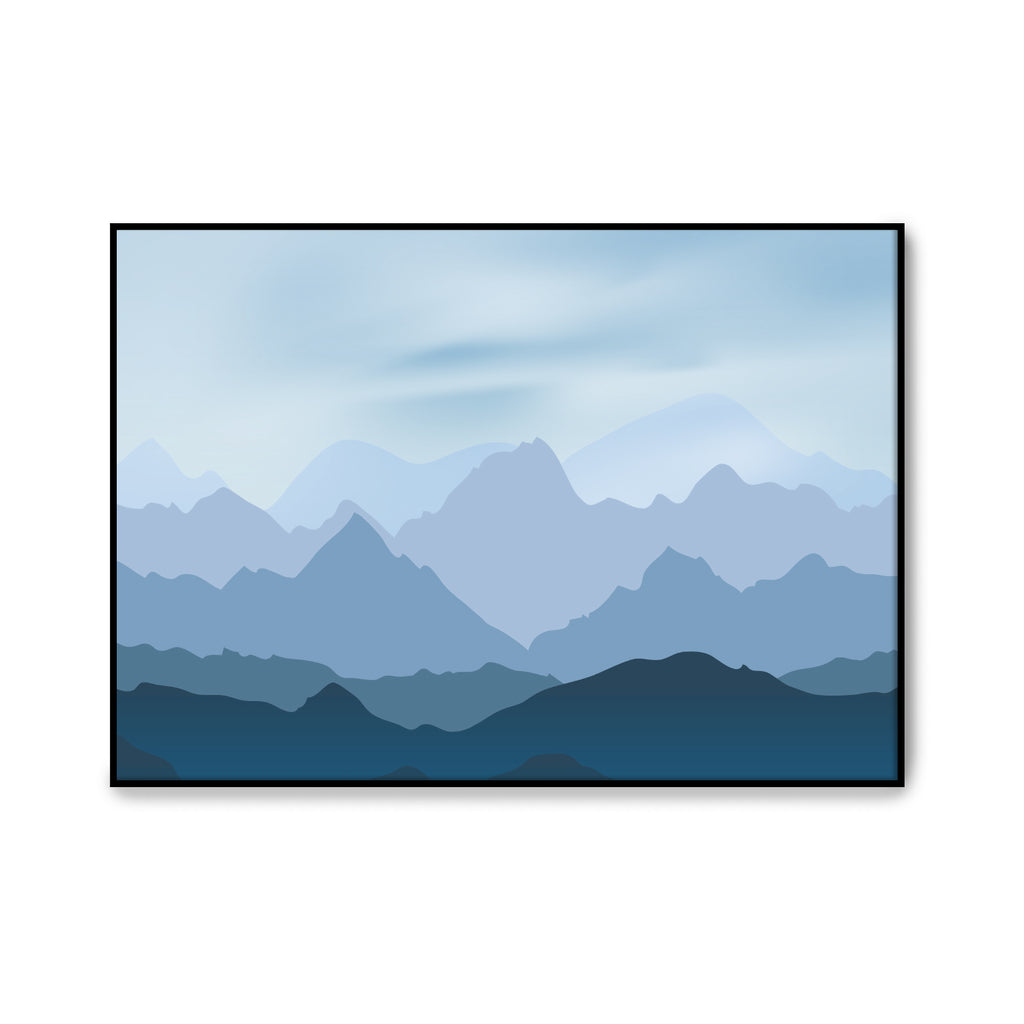 Póster ilustración de montañas