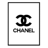 Logotipo Chanel - Póster 30x40 con Marco Negro
