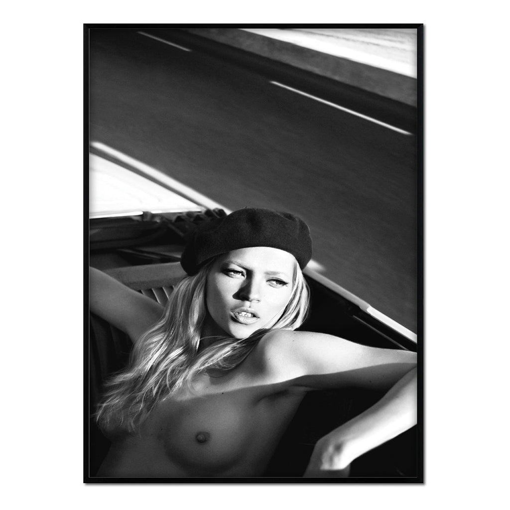 Póster kate moss coche