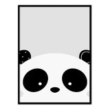 Póster Panda Gris