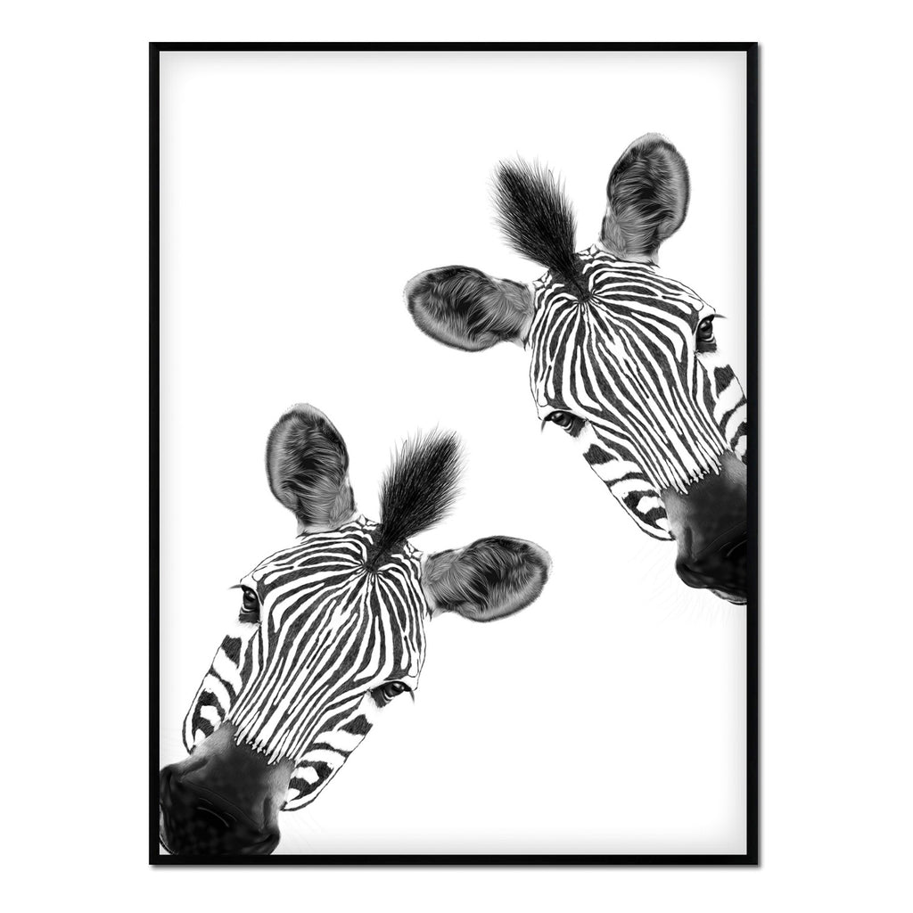 Póster retrato zebras