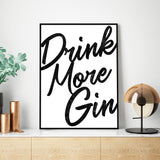 Póster drink more gin