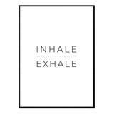 Póster inhale, exhale