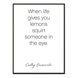 Póster when life give you lemons