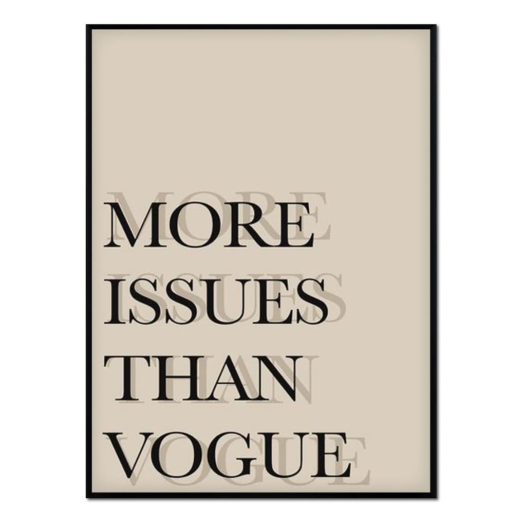 Póster more issues than vogue